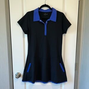 Olaya Sport Women’s Golf Skirt Dress Short Sleeve 1/4 Snap Button Sz XXL